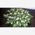 (afbeelding voor) Rouwstuk 22 roze / wit