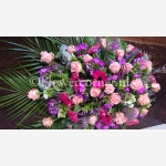 (afbeelding voor) Rouwstuk 27 roze paars