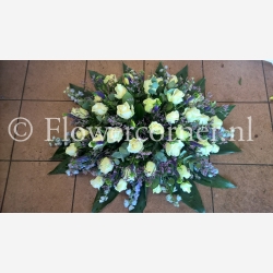 (afbeelding voor) Rouwstuk 21 wit blauw