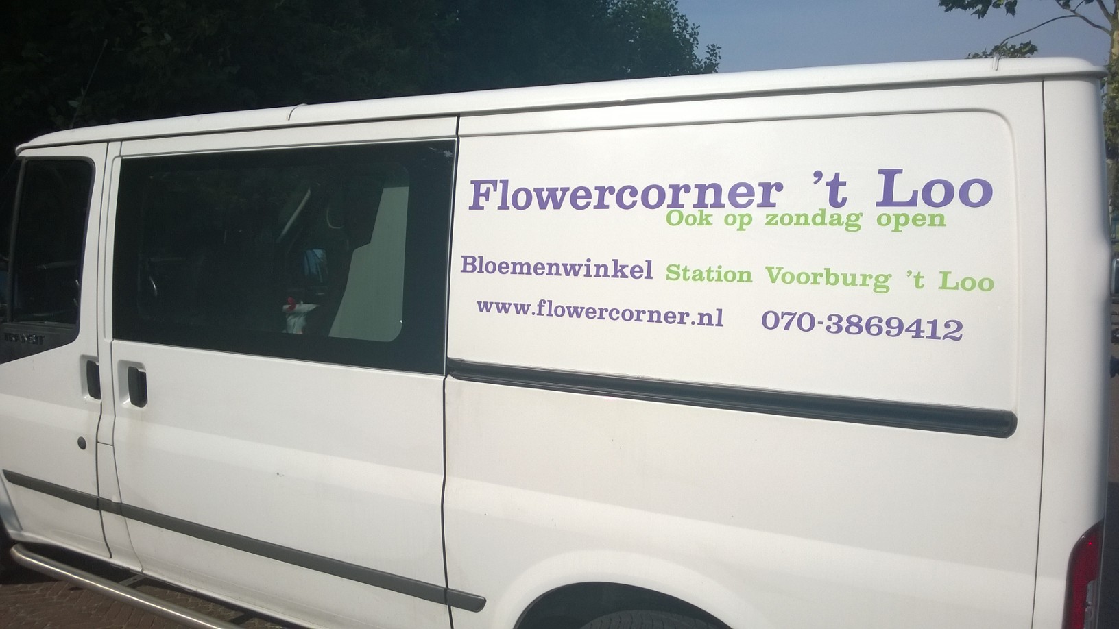 Bestelbus van Flowercorner
